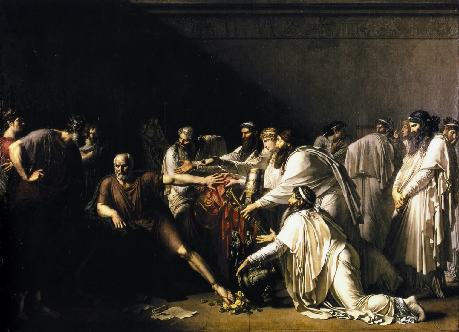 Statue of Hippocrates — symbol of open medical knowledge and structured clinical ontology